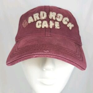 Hard Rock Cafe Orlando Cap Hat Distressed Rustic Red Authentic‎